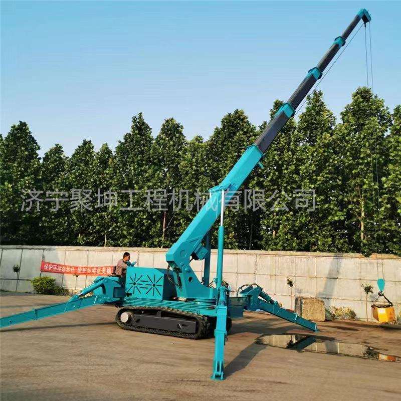 现货小型自走蜘蛛吊3吨5吨无线遥控伸缩臂高空折叠履带 蜘蛛吊车