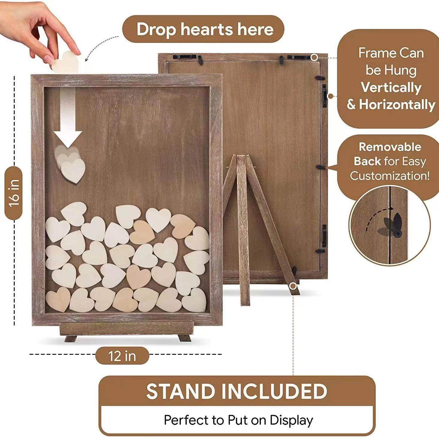 婚礼装饰木质工艺品相框摆台桌面木制摆件方形爱心签到签名簿,玩具/童车/益智/积木/模型,毛绒/玩偶/公仔/布艺类玩具,淘宝优惠券,粉丝福利购,淘宝优惠卷