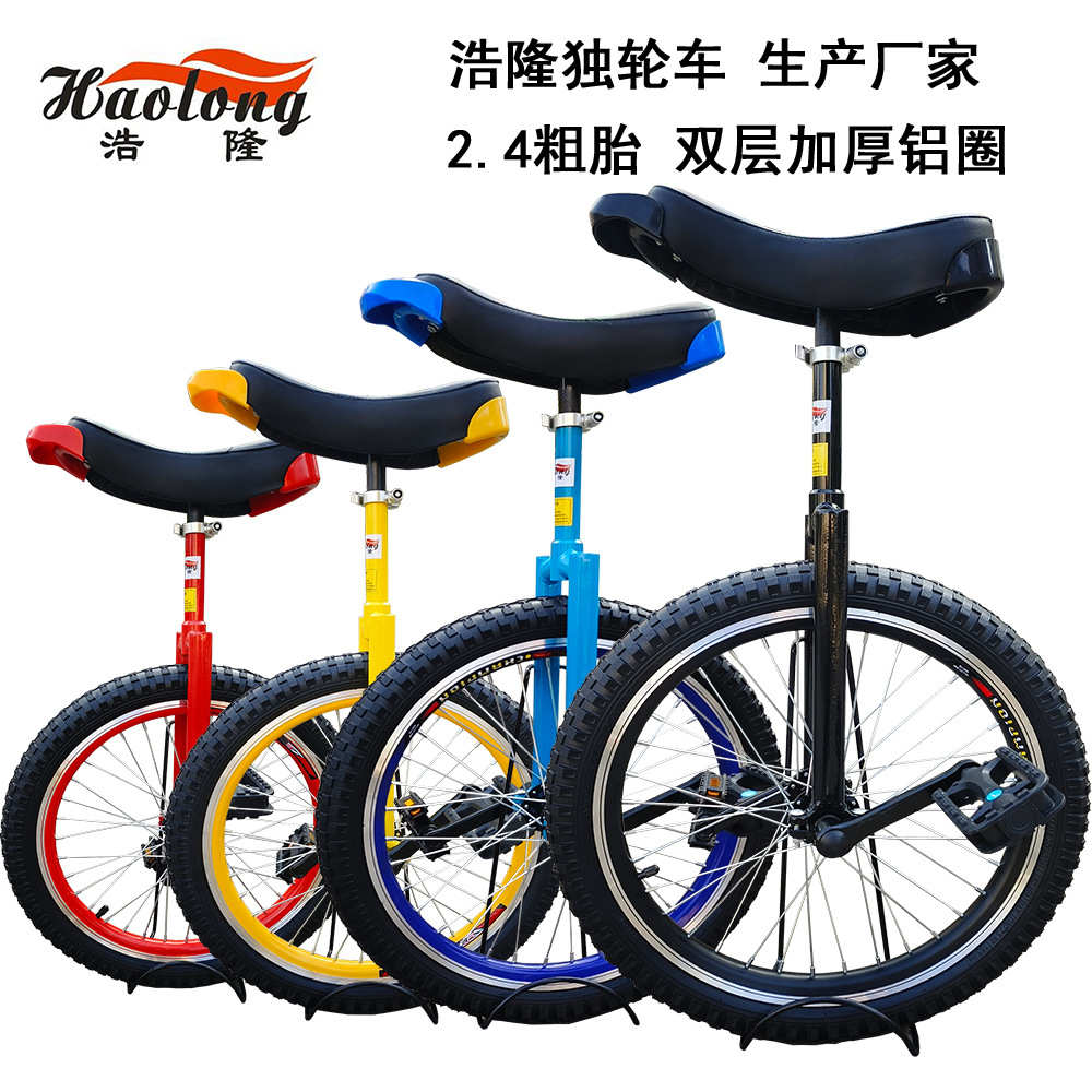 浩隆独轮车2.4粗胎双层加厚铝圈独立自行车单轮平衡车独轮自行车