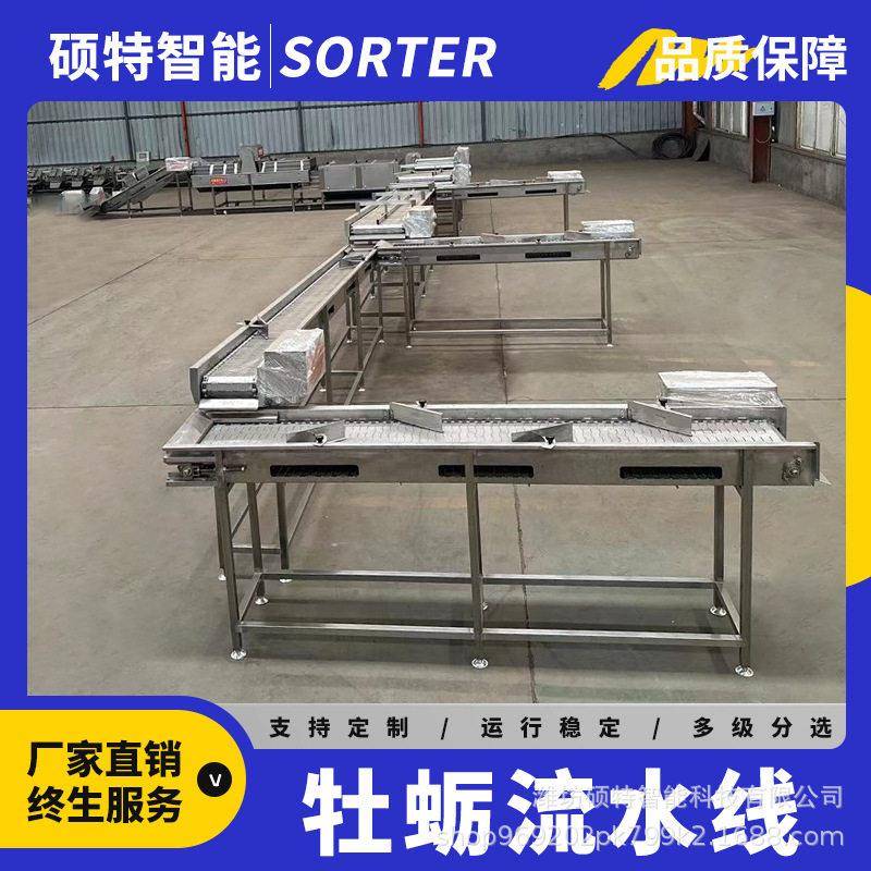 牡蛎称重分选机海蛎子清洗加工设备生蚝翻盘式重量分拣机