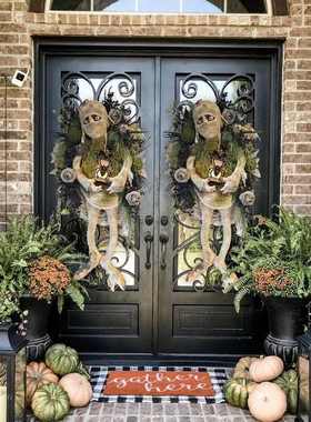 Mummy Halloween Wreath木乃伊万圣节花环2023万圣节门前装饰