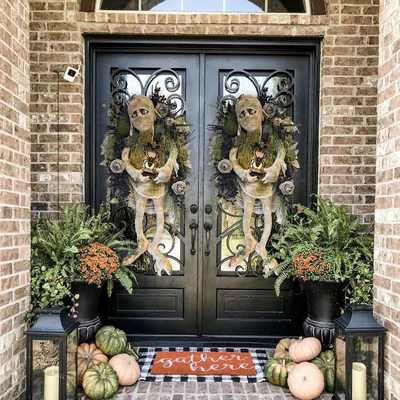 万圣节花环 万圣节halloween装饰门前2023mummy 木乃伊wreath