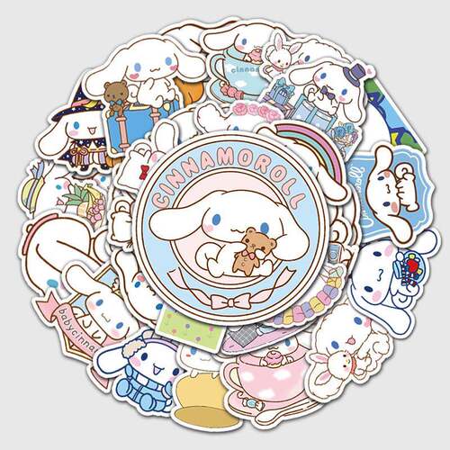 10/50/100pcs Sanrio Cartoon Cinnamoroll Dog Stickers For Lap