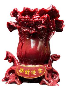 朱砂白菜摆件紫金砂招财进宝本命年客厅居家摆台网红直播货源批发
