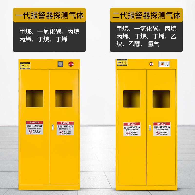 实验室工业防爆气瓶柜双瓶防火防爆安全柜全钢智能气瓶柜带报警