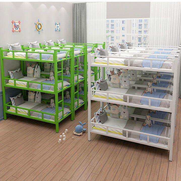 学生童上下床儿园双层床铺铁架小饭桌小三层幼托管班无品牌/午睡