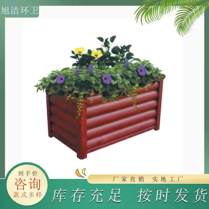 户外大花盆铝合金定制商用量大优惠绿化装饰景区公园防腐木花箱