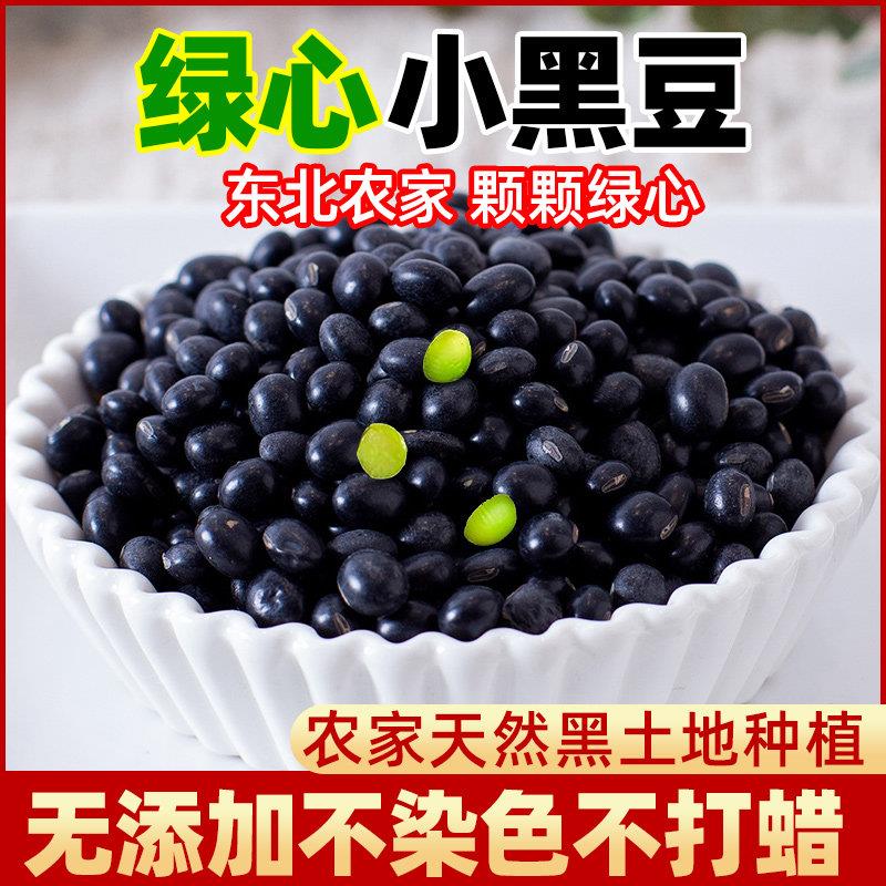 东北绿芯心新鲜小黑豆黑豆500g包邮乌皮青仁非杂粮黄仁可磨豆浆