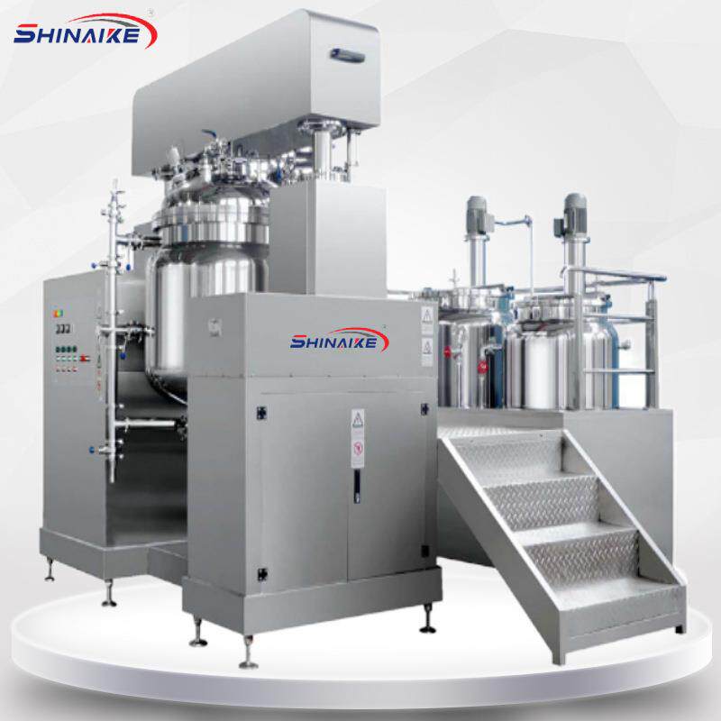 厂家乳化机100L真空搅拌机液压升降式乳化机面霜生产设备