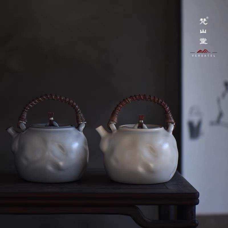 梵山堂陶壶煮水壶山楂红听云茶壶电陶炉炭炉明火粗陶大容量煮茶壶