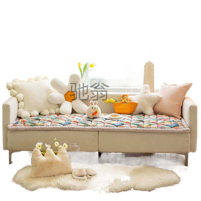 韩式全棉ins风馒头垫手工沙发垫坐垫四季通用防滑加厚北欧可机洗,居家布艺,沙发套,淘宝优惠券,粉丝福利购,淘宝优惠卷