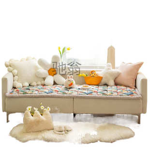 手工可加厚北欧洗通用坐垫馒头全沙发垫ins防滑四季风韩式机垫棉