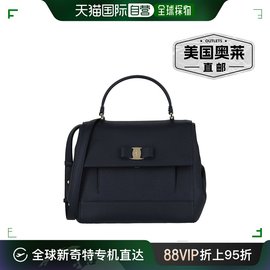 salvatoreferragamovara蝴蝶结荔枝，纹皮革单肩包-海军蓝美