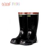 加厚底胶鞋 男士 纯色 防滑耐磨厂水鞋 飞鹤工矿高筒煤矿专用矿山雨鞋