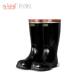 加厚底胶鞋 男士 纯色 防滑耐磨厂水鞋 飞鹤工矿高筒煤矿专用矿山雨鞋