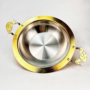 304不锈钢鸭把手干锅锅具商用鸭煲鸭爪爪啤酒鸭火锅专用三层特厚