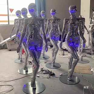 机械姬空山基摆件塑大型吧科技发光人物服装店雕发廊tlzn$*&y酒KV