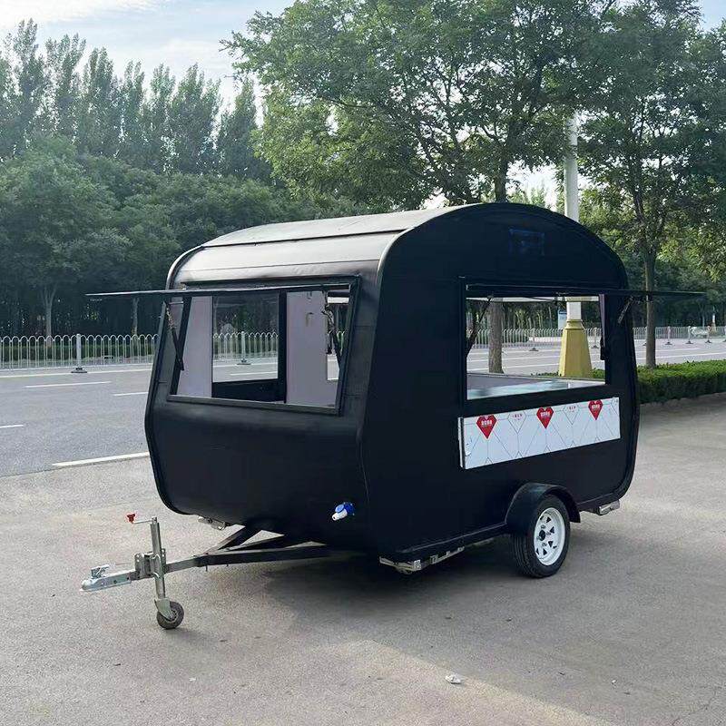 牵引拖车款多功能快餐车房车移动小吃车早餐车商用摆摊车美食车