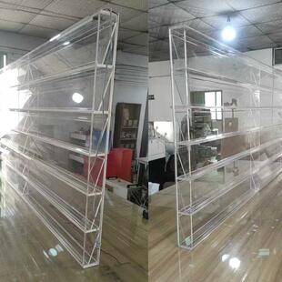 布行色卡展示柜亚克力层板发光展示柜定制布料展示架样品展厅收纳
