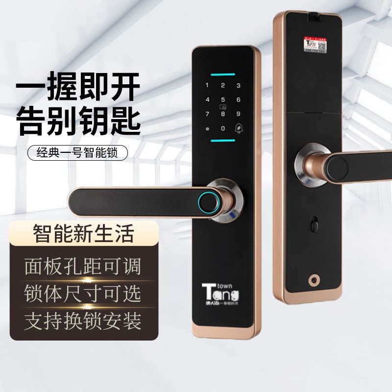 木门指纹锁换锁室内门密码锁电子智能门锁可调孔距办公室遥控公寓