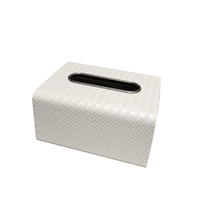 新中式样木质工客艺品创意皮革编桌织KYS26纹纸巾盒板间厅餐厅面