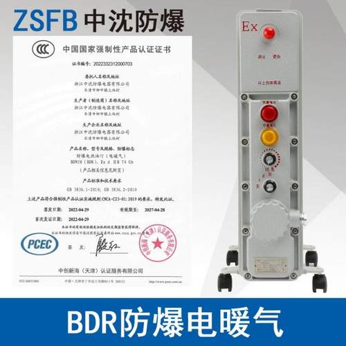 浙江中沈BDR1500W9片2000W11片2500W13片3W15片防爆电暖气取暖器