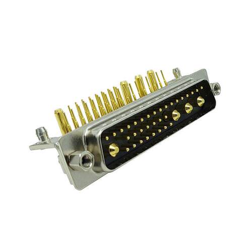 36W4大电流D-SUB连接器折弯90度混装工业插头PCB板36pin针公头母