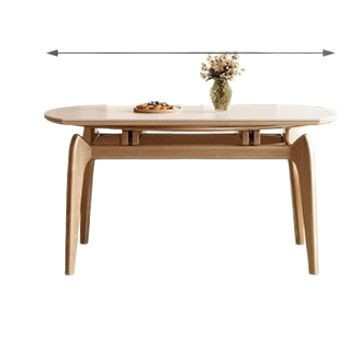 实木岩板餐桌方圆两用家庭餐桌加粗加厚桌腿现代简约新款中式餐桌