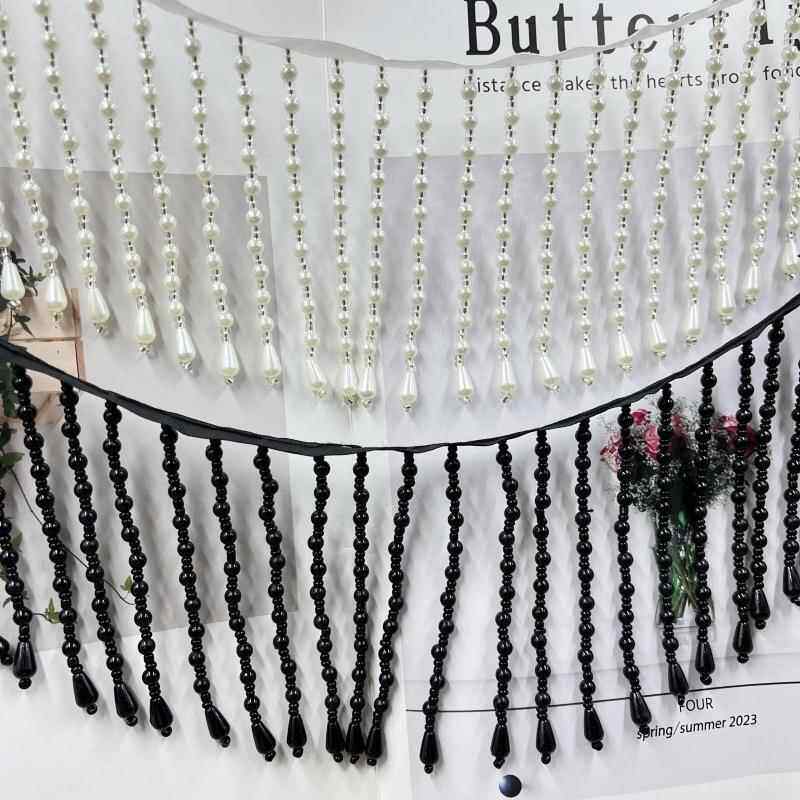 厂家手工水滴吊坠珍珠流苏花边DIY服装辅料箱包窗帘配饰镶边