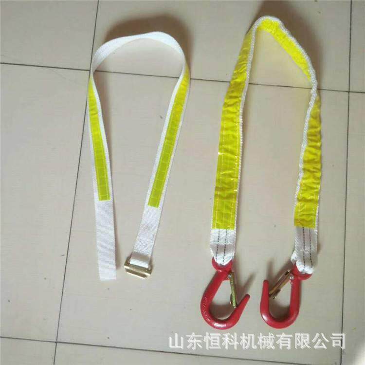 单体支柱阻燃反光防倒绳 双钩安全防倒绳 矿用单体支柱防倒带