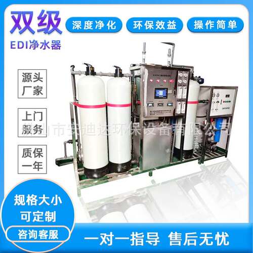 新能源双级RO反渗透设备大型工业净水器软化EDI过滤器超纯水设备