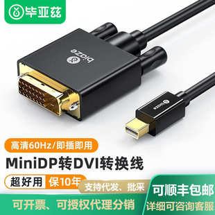 1.8米 毕亚兹 Mini DP转DVI转换线扩展迷你DP高清转接头 HX21