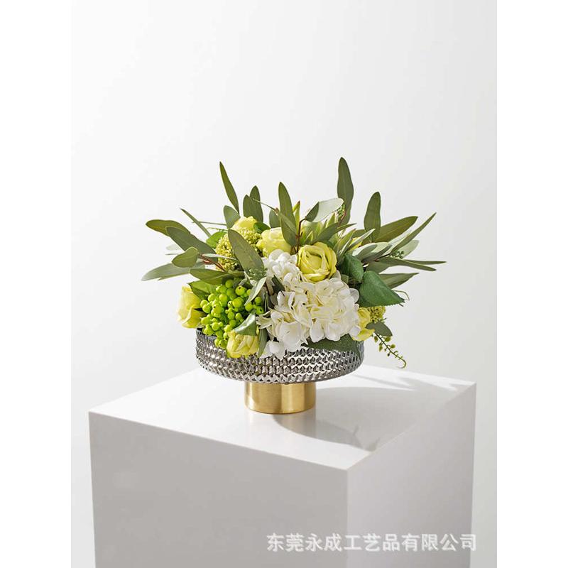 卧室装饰品花艺浴室植仿真高端摆件北欧商场套装现代咖啡馆绿餐桌