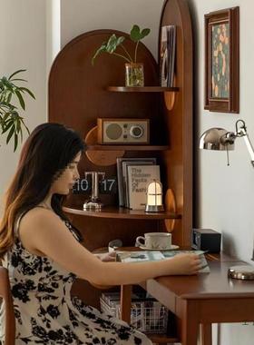 实木转角落柜HDQ置物架中客厅沙发侧边复地床头落收纳展古示书架