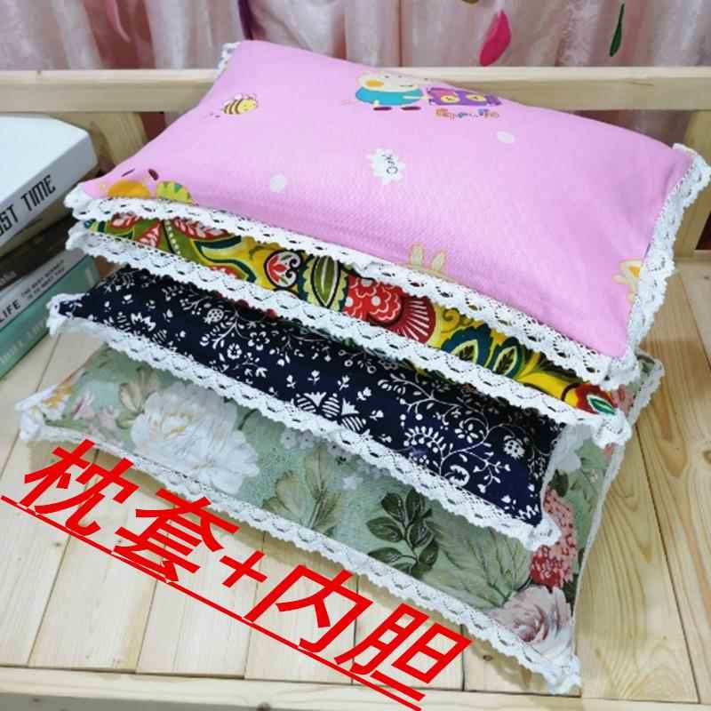 老粗布枕头套 老粗布枕套 荞麦壳枕头皮子套加内胆双层