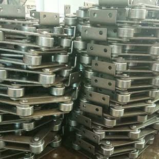 P100工业传动链条单侧外片双孔弯板链条锰钢长节距输送链厂家批发