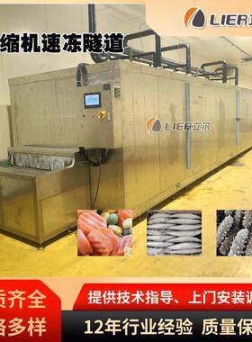 商用大型低温速冻机隧道式果蔬冬眠锁鲜速冻线果蔬菜单体速冻机