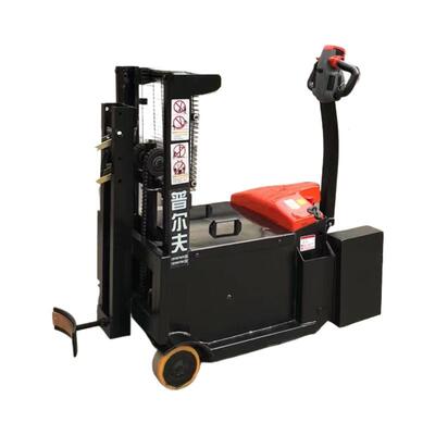普尔夫平衡重全电动油桶搬运车无支腿宽支腿直角圆桶升高车堆高车