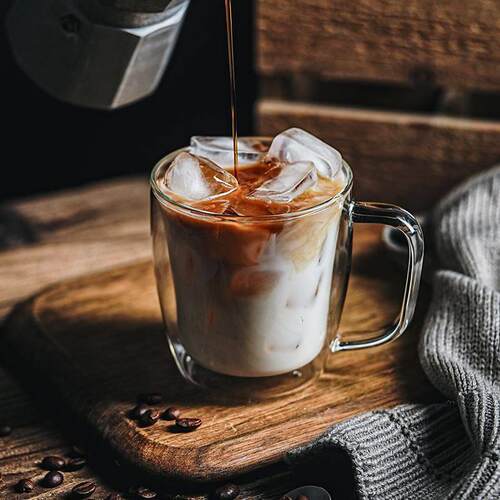 Glass Double Walled Heat Insulated Tea Cup coffee mug