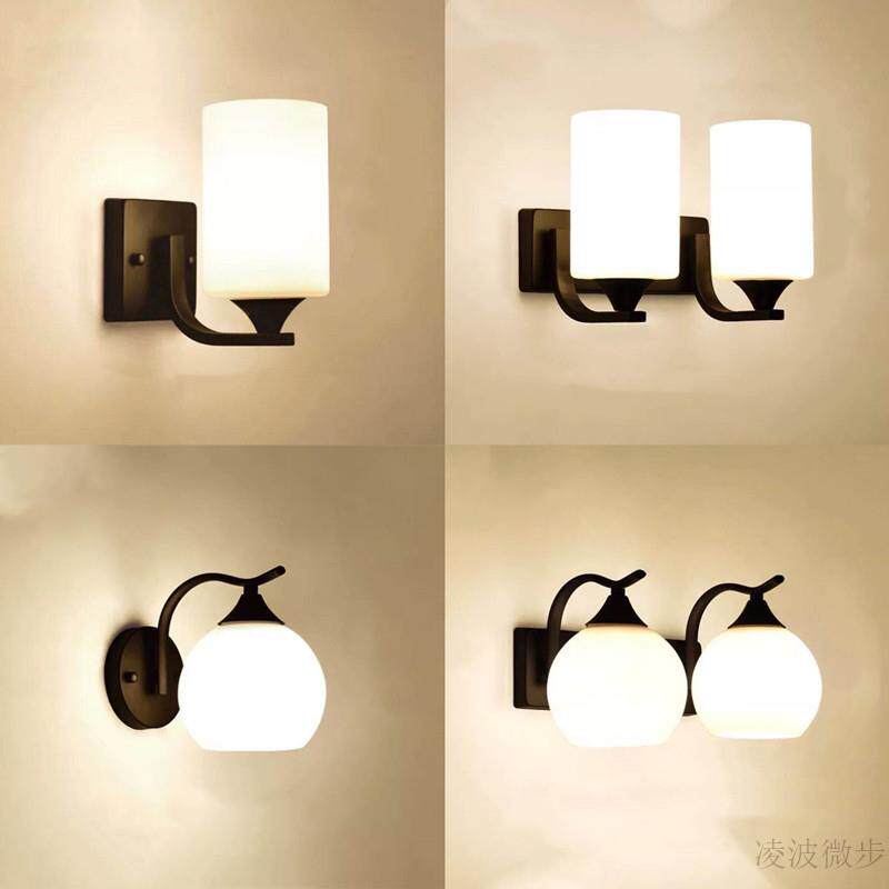 美式复古壁灯乡村铁艺单头双头客厅卧室阳台楼梯创意简约床头壁灯