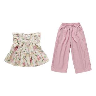 女童山本裤花朵套装2026夏季新款时尚小女孩洋气两件套中小童夏装