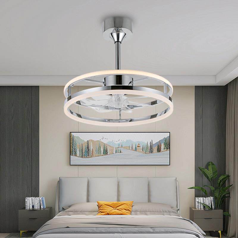 新款现代简约吸顶风扇灯时尚静音中山电扇灯具卧室餐厅家用吊扇