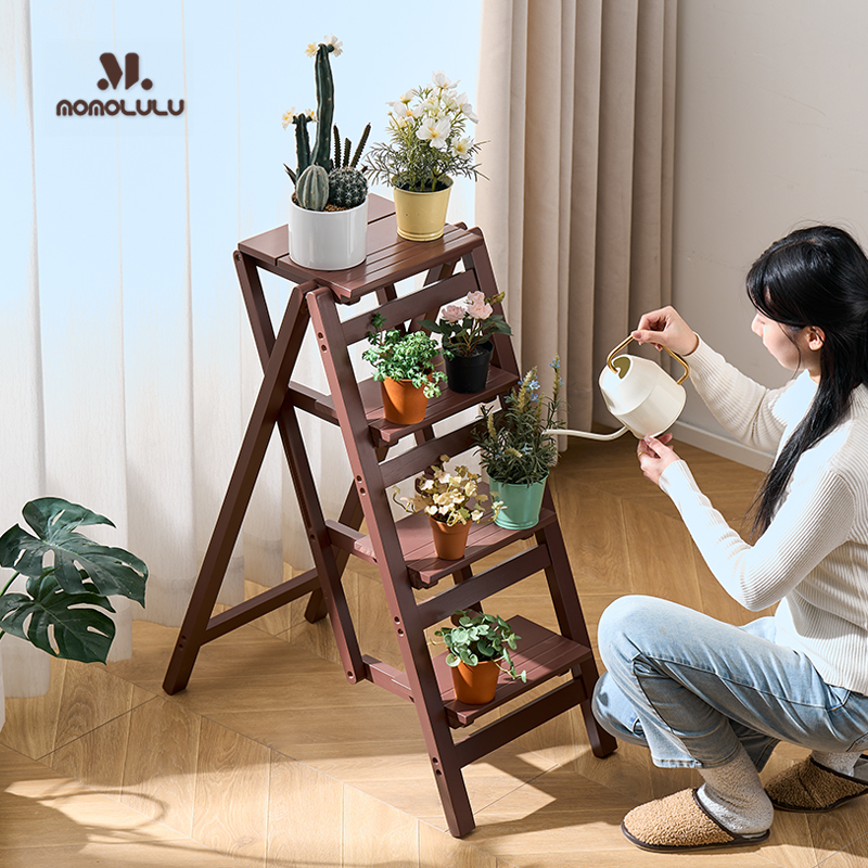 实木梯椅家用折叠梯凳加厚加粗稳步登高多功能两用厨房爬梯人字梯