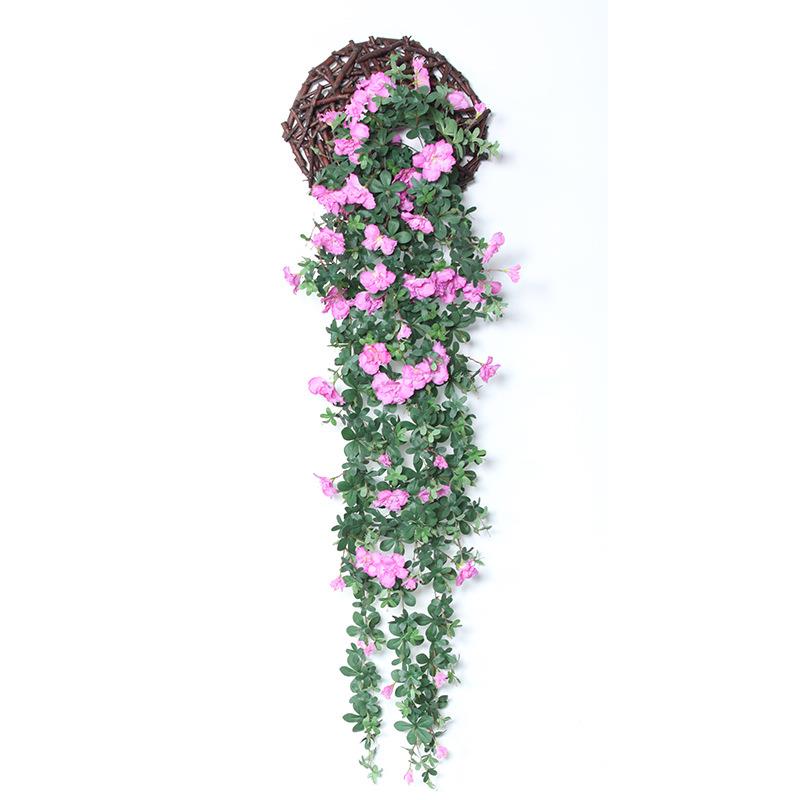 仿真映山红壁挂花藤家居装饰紫藤假花吊花软装挂墙花绢花