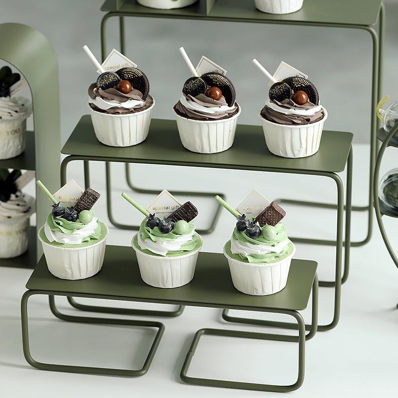 彷真水果纸杯蛋糕 奶油蛋糕模型 橱窗展示道具杯子蛋糕甜品台摆件