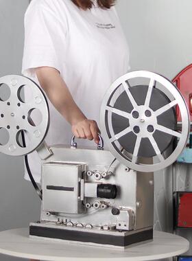 仿真复古大号放映机模型铁艺金属手工艺品怀旧老物件摄影道具摆设