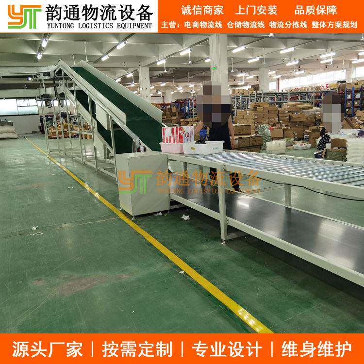 多层分拣输送线上下层皮带输送线电商仓储物流设备整体规划设计
