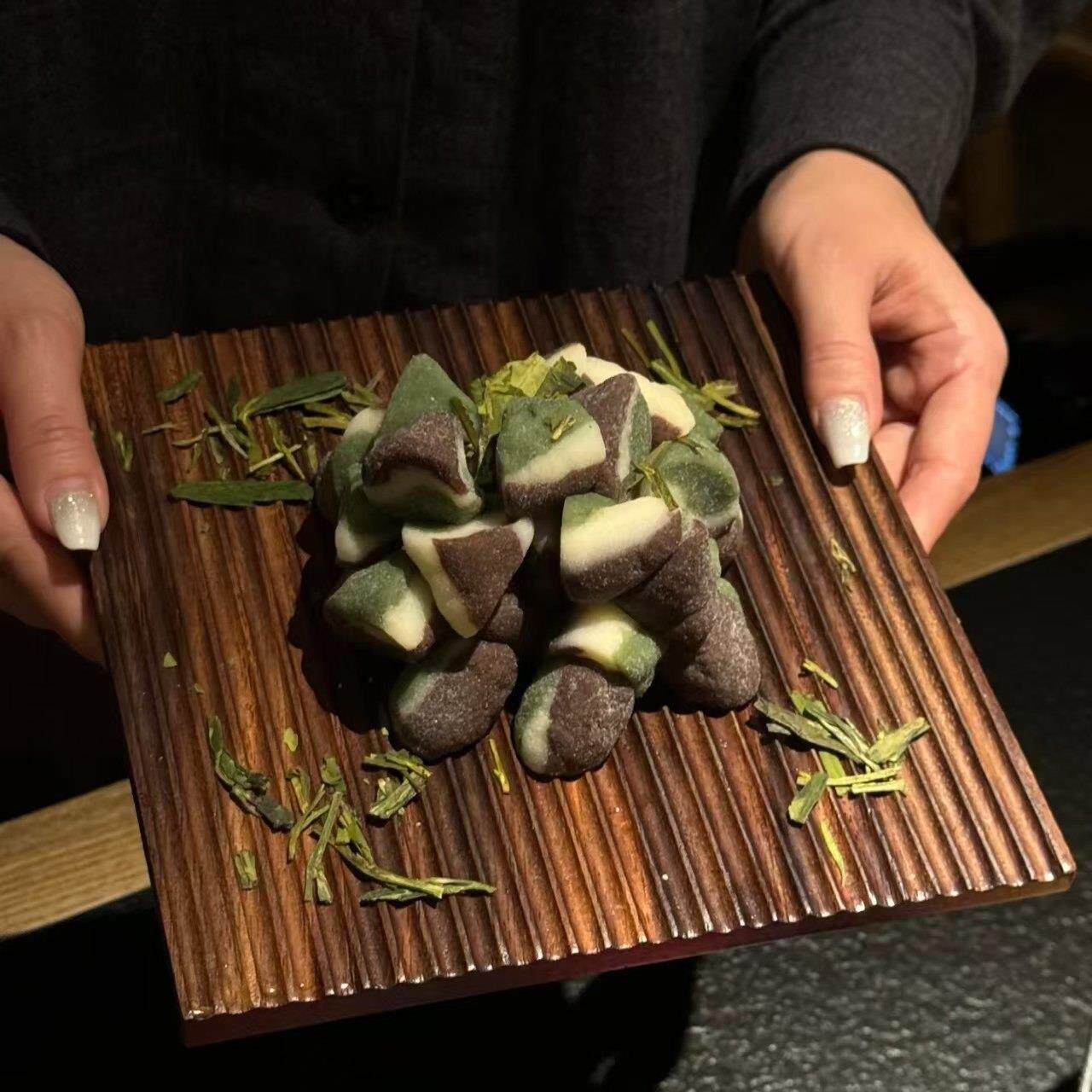 网红创意特色火锅手作点心餐具手工木托盘木正方形实木餐盘糕点盘