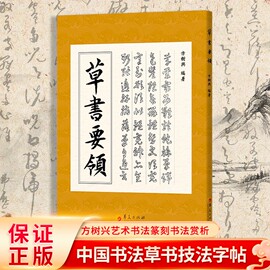 草书要领方树兴艺术书法篆刻书法赏析中国书法草书，技法字帖入门符号字例草书，诀疑似字草书字典正版华夏出版社hx