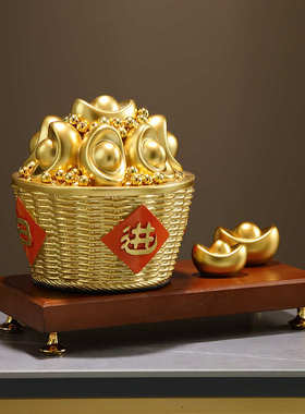 日进斗金聚宝盆招财猫财神爷家居装饰摆件客厅办公室乔迁厂家直销